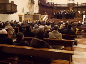 Partecipanti all'Elevazione musicale dei ‘Laudesi Umbri’ di Spoleto.