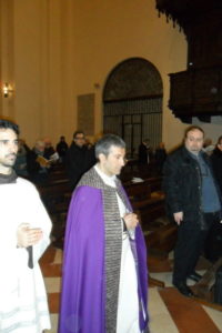 Celebrazione dei Vespri in S. Maria degli Angeli, presiede m° don Alberto Brunelli, Segretario Generale AISC; Organista della Cattedrale di Ravenna.