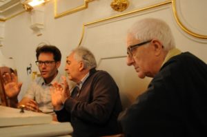 Alcuni partecipanti con il M° Bernhard all'organo Reinisch (28 luglio).